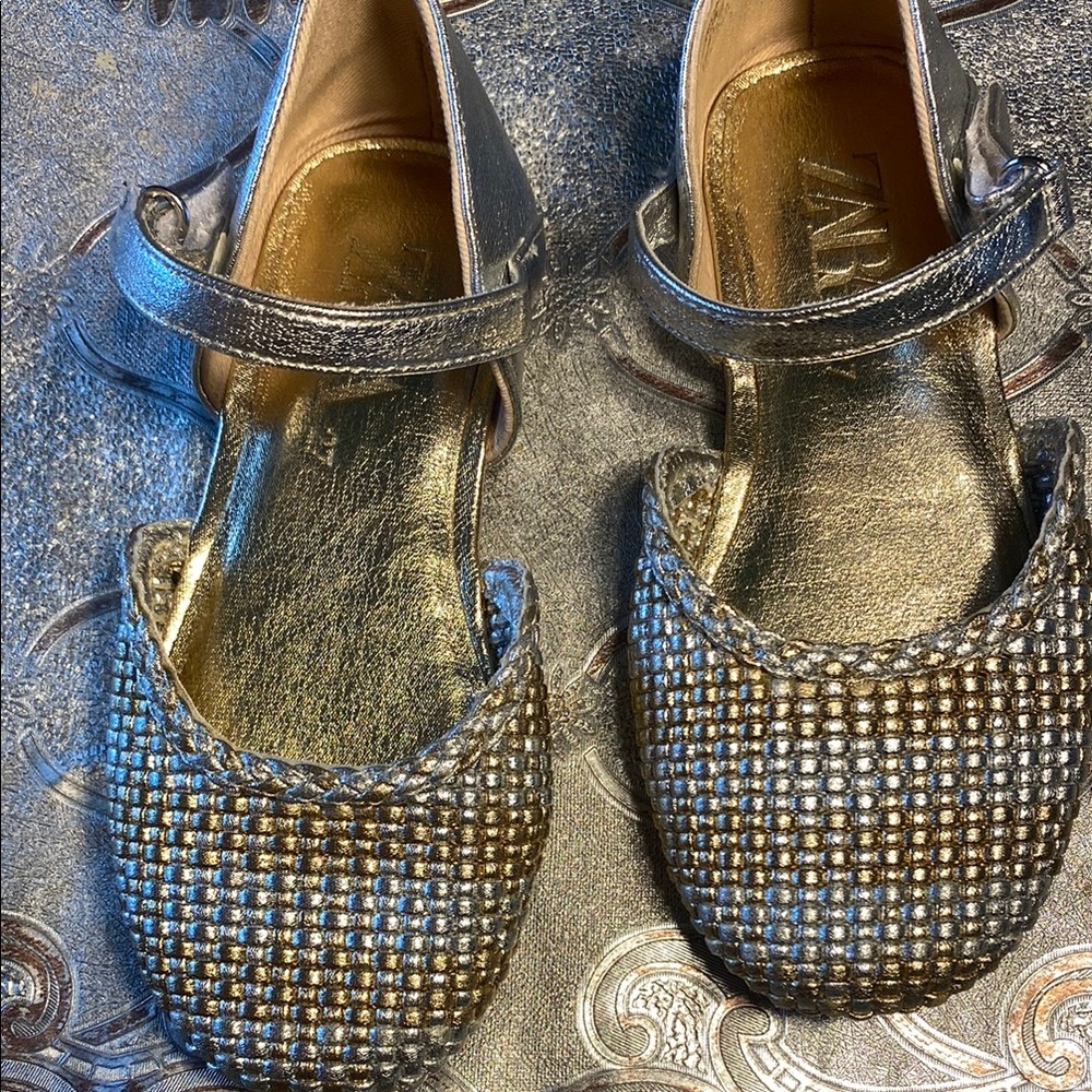 Zara Kids Silver and Gold Shoes